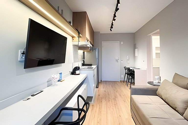 APTO 805 completo em Moema | A/C, Wi-fi e jacuzzi.
