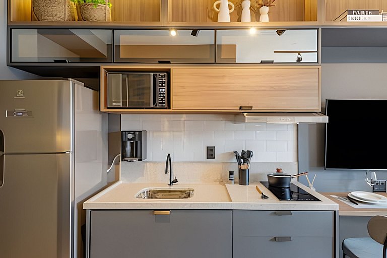 Lindo APTO LUXO a 1 min FARIA LIMA | Piscina, A/C