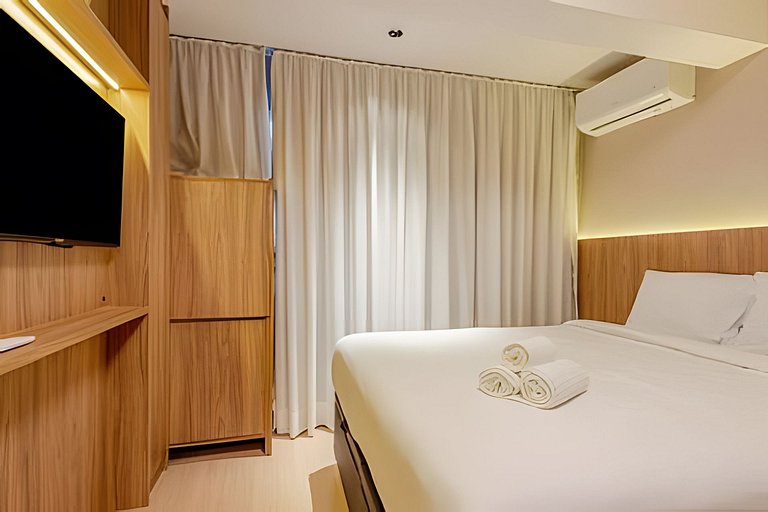 LUXO a 50m Faria Lima | 1 Dorm, Piscina e Academia