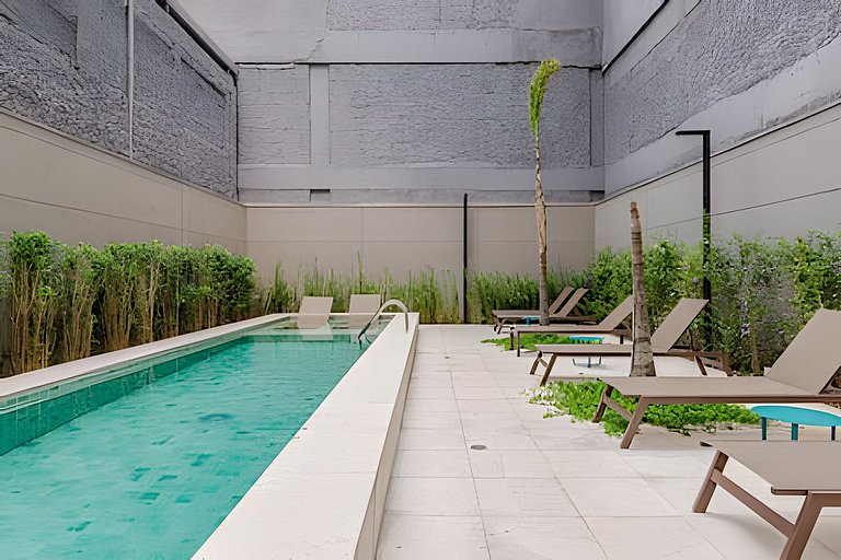 Signature FARIA LIMA | Metrô 1 min, Piscina e Acad