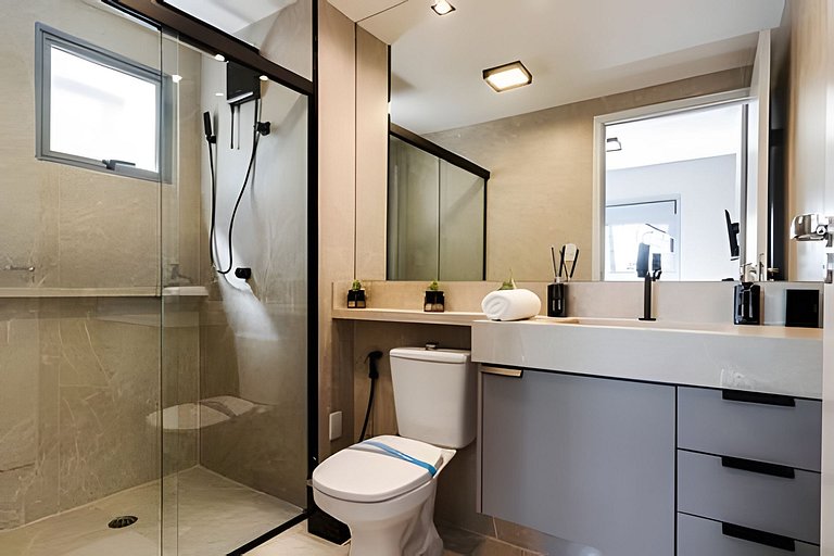 Apê 49m de LUXO em MOEMA | Jacuzzi, A/C e Wi-fi